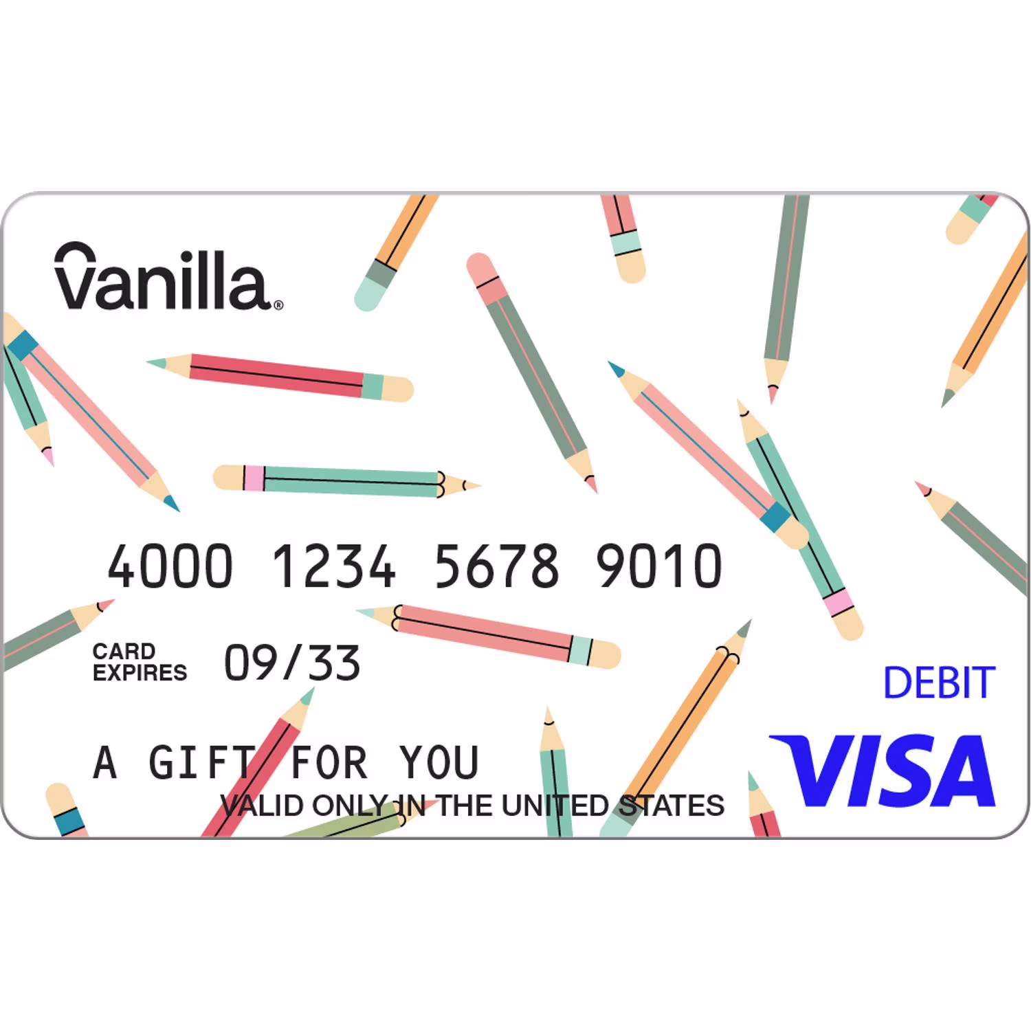 Vanilla® Visa® $20-$500 Pencil Everyday eGift Card