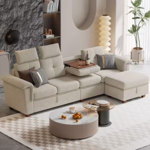 Convertible Sectional Sofa with Storage