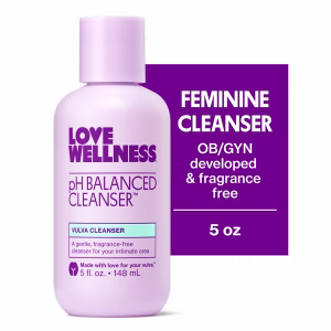 Love Wellness pH Balanced Cleanser Feminine Wash, Balances Vaginal Health & pH Level