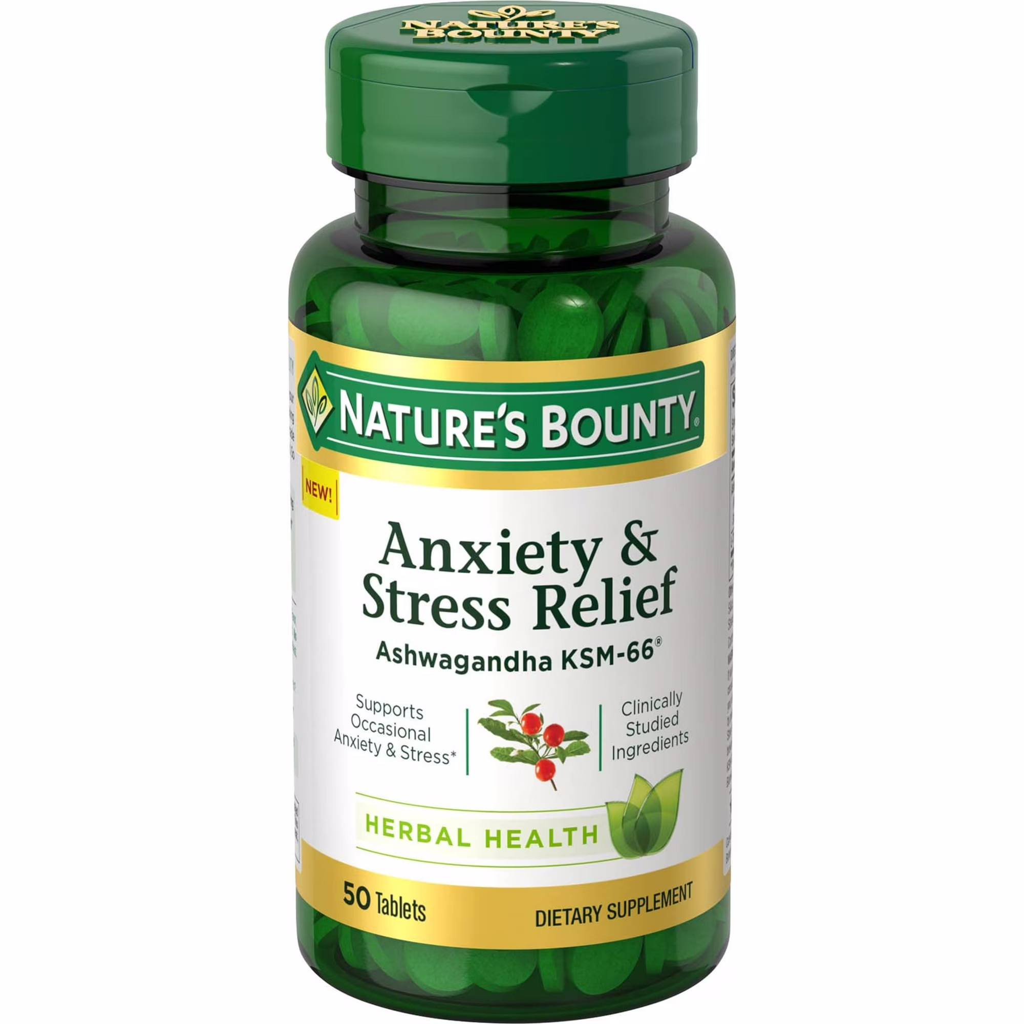 Nature’s Bounty Anxiety & Stress Relief Ashwagandha KSM 66